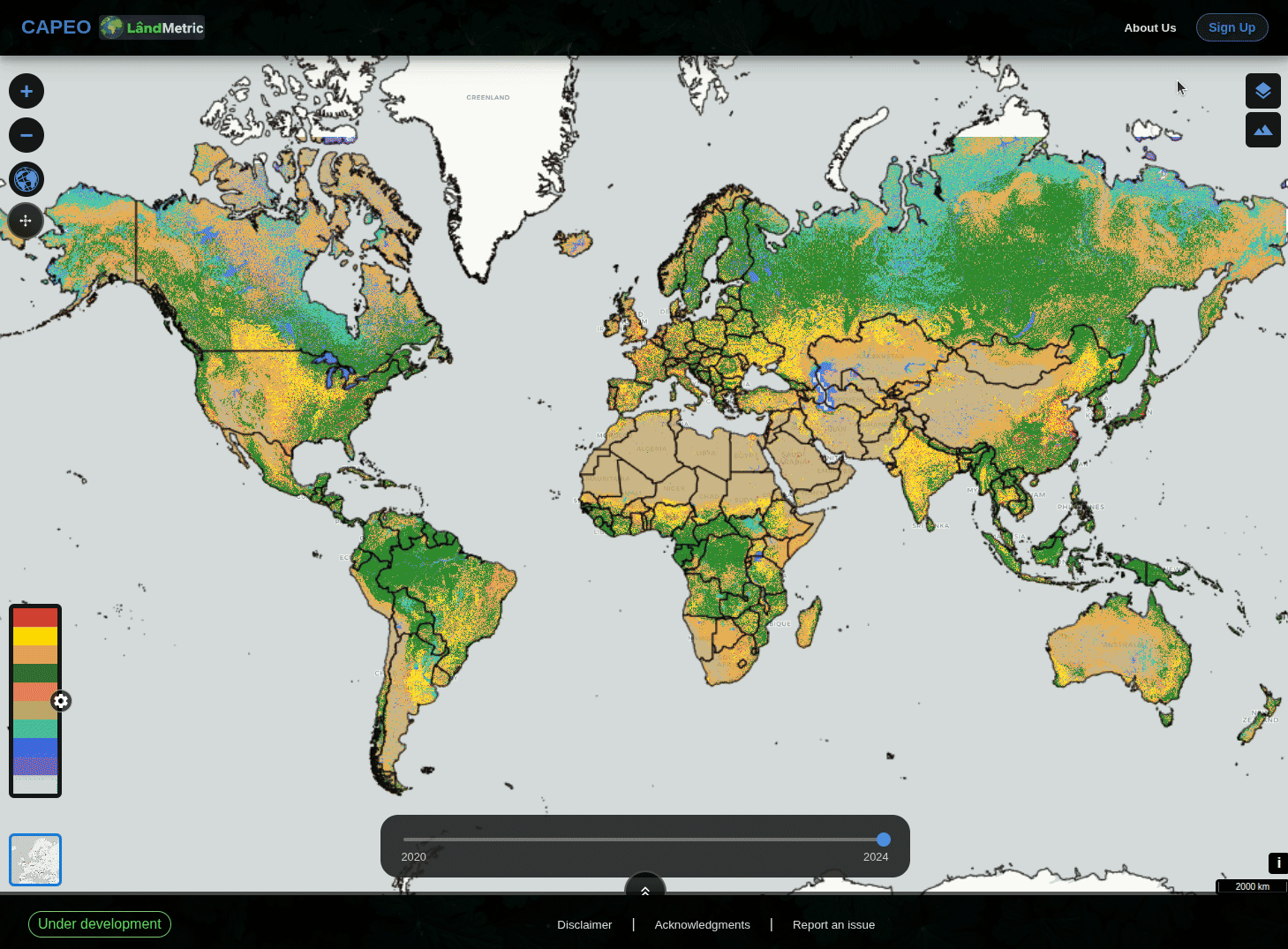 Draw area on the NDVI map