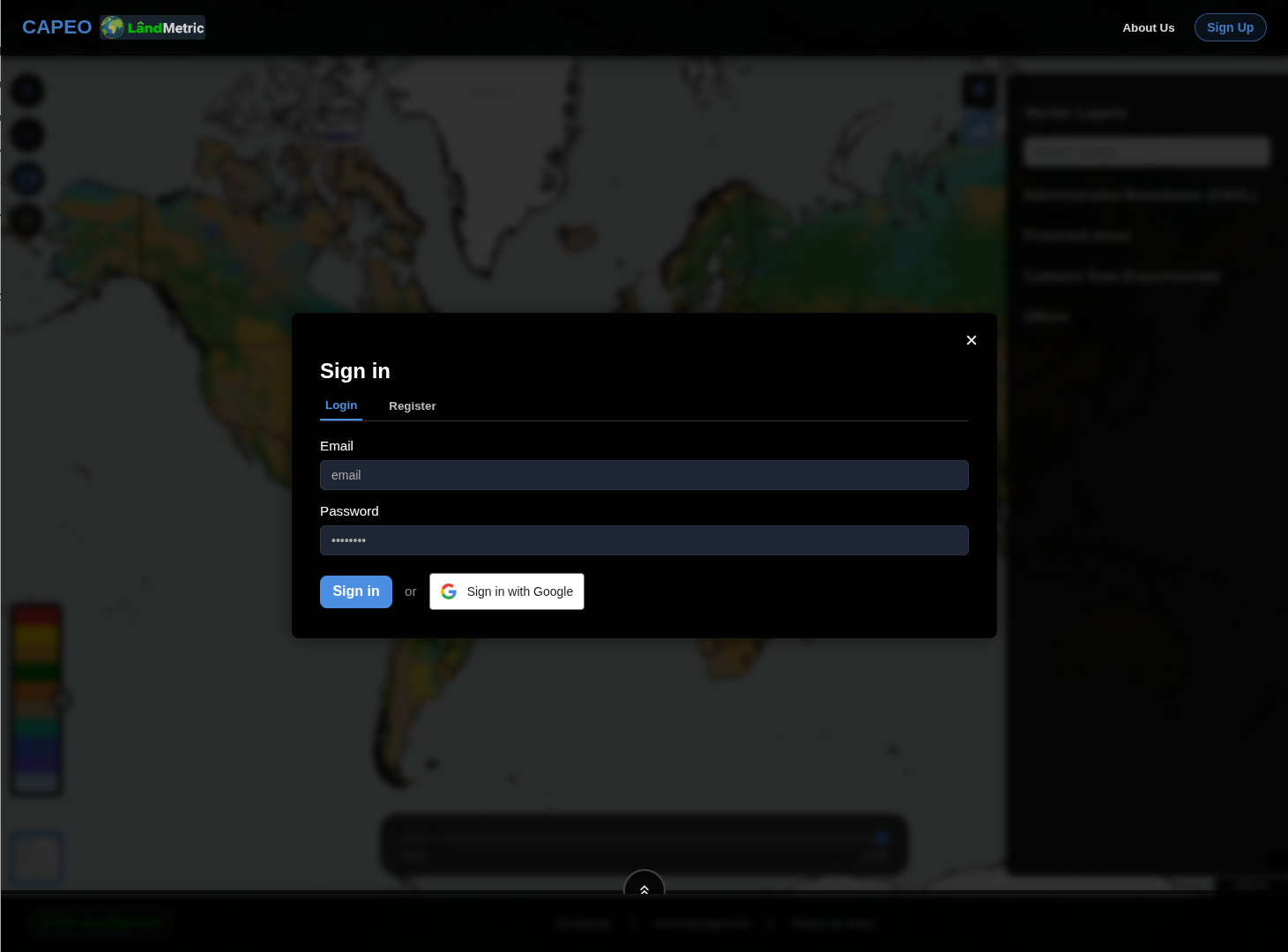 Login interface