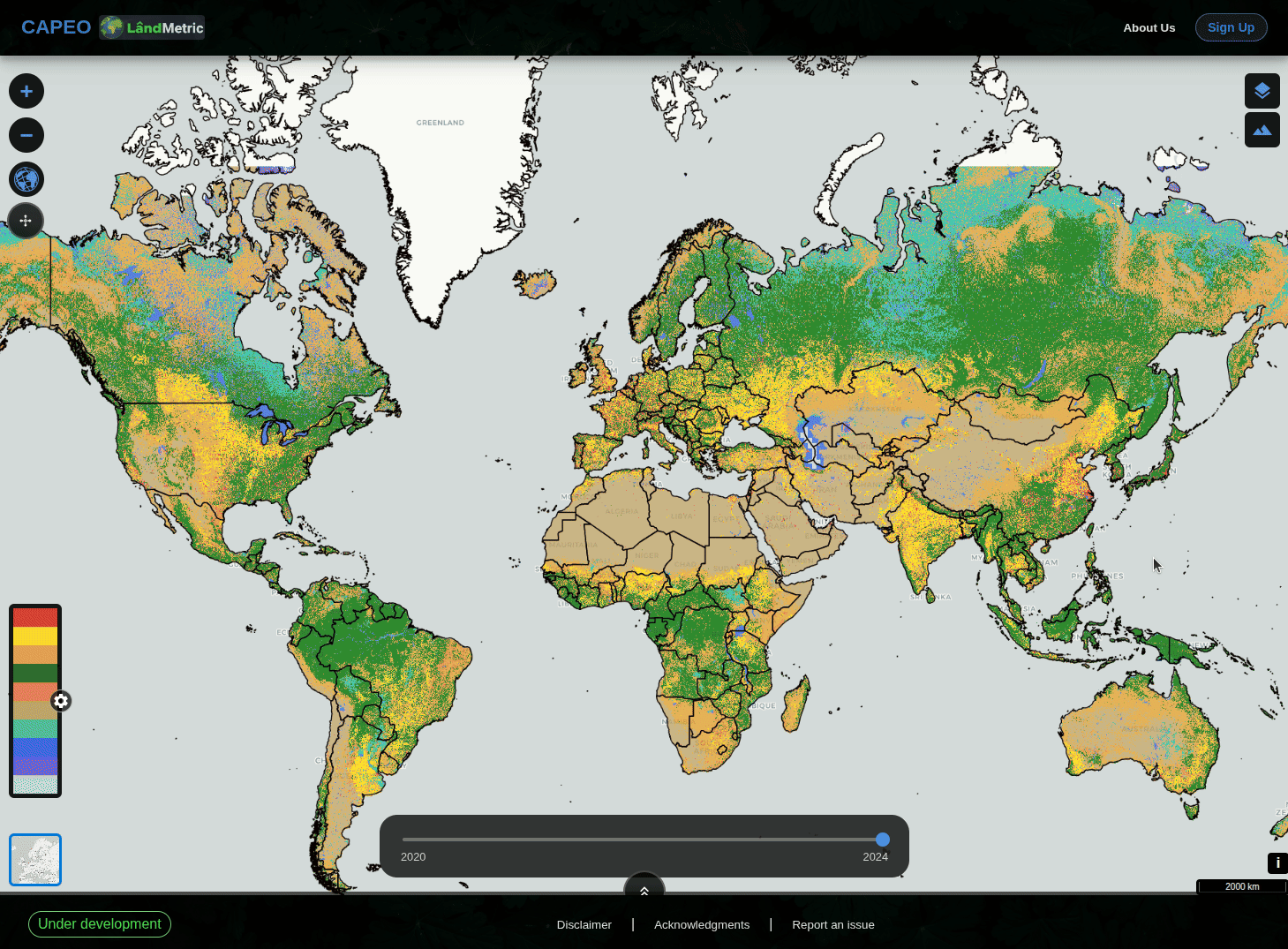 Point query on the NDVI map